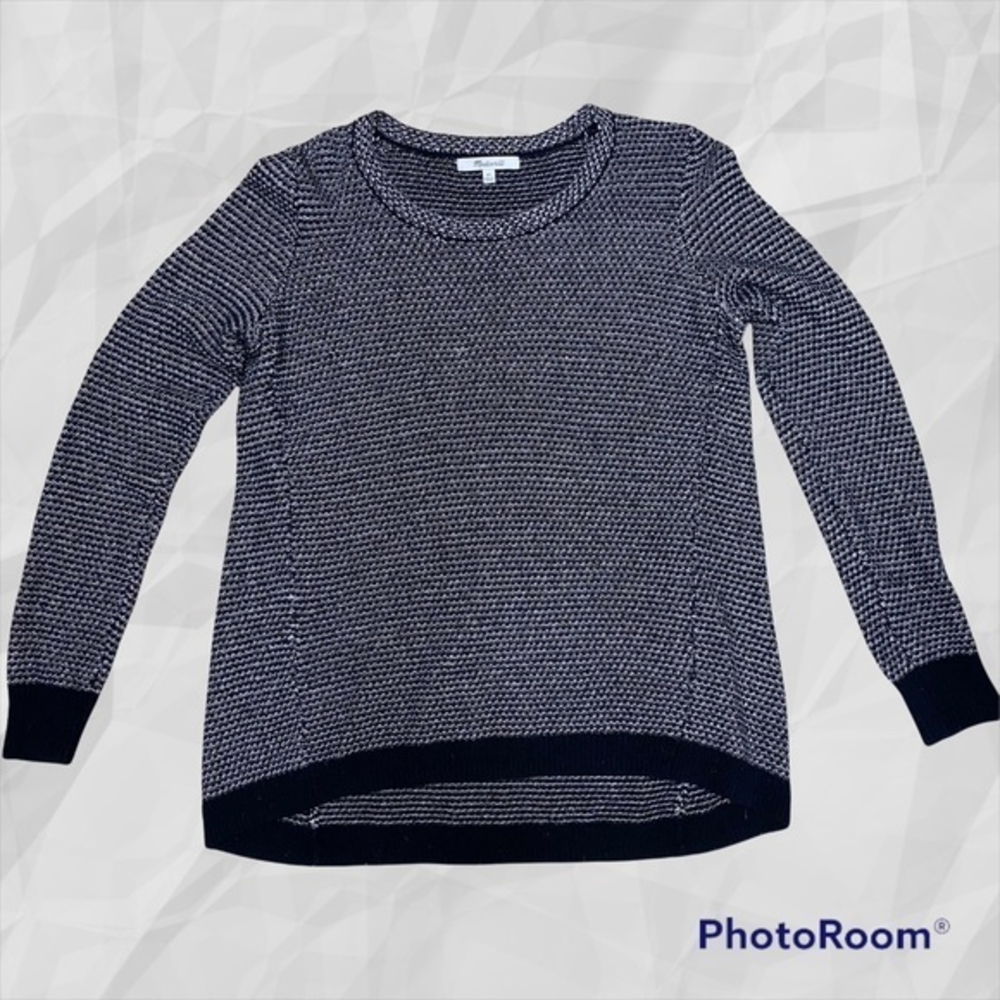 Madewell Riverside pullover in dot weave size‎ XS